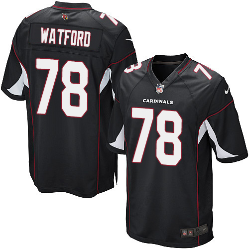 Men's Game Earl Watford Nike Jersey Black Alternate - #78 NFL Arizona Cardinals